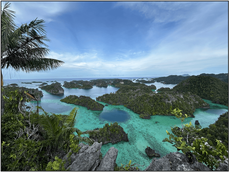 View of islands in Raja Ampat